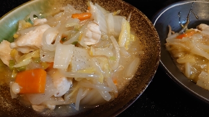 余ったお餅と野菜で♪鶏むね肉の中華あんかけ