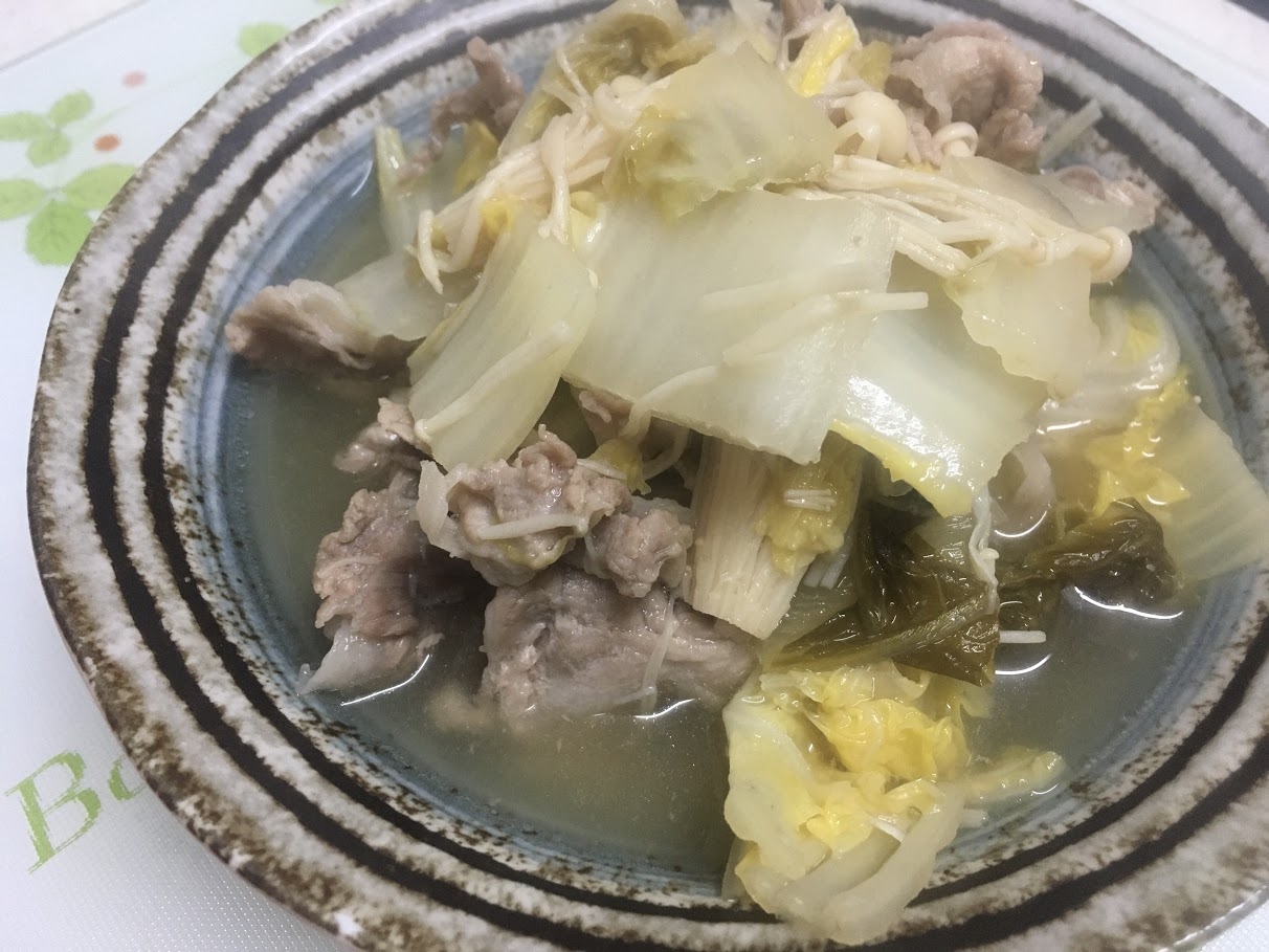 白菜と豚肉でさっぱり煮