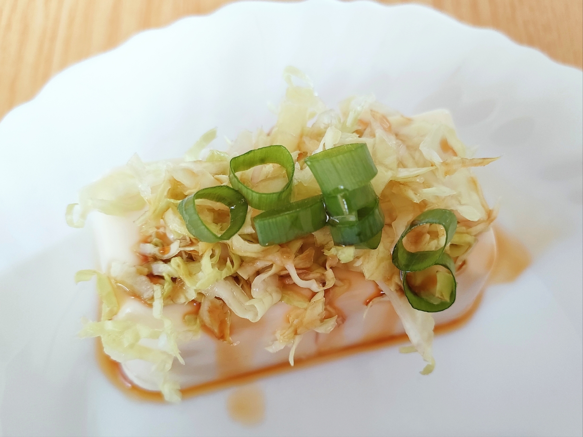 春キャベツと小ねぎの冷奴