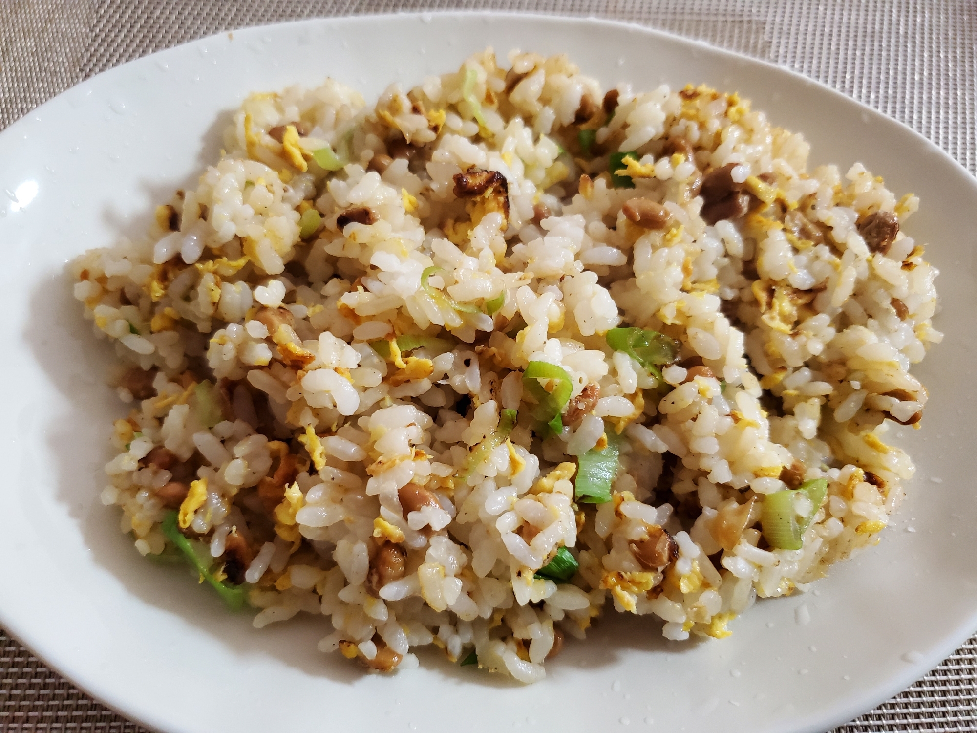 簡単チャーハン！納豆炒飯！(*^O^*)