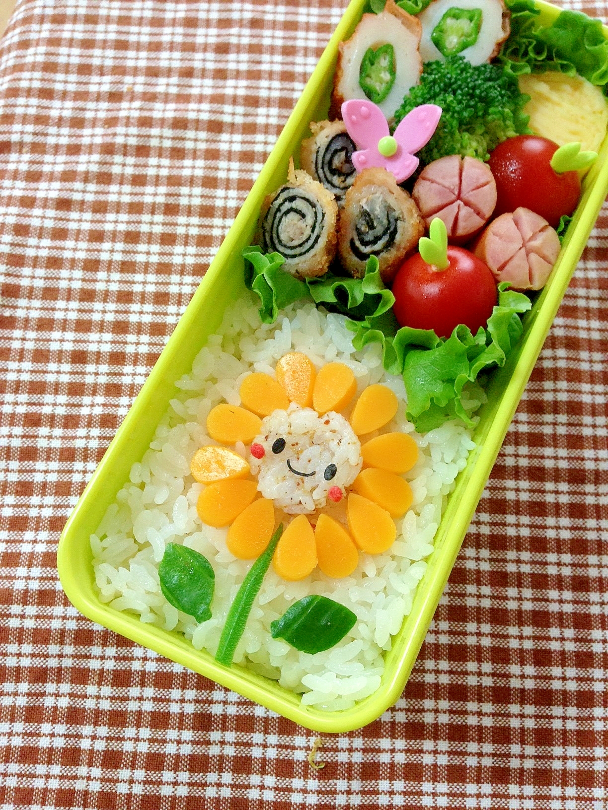 簡単キャラ弁 ひまわりちゃんのお弁当 レシピ 作り方 By Cherry05 楽天レシピ