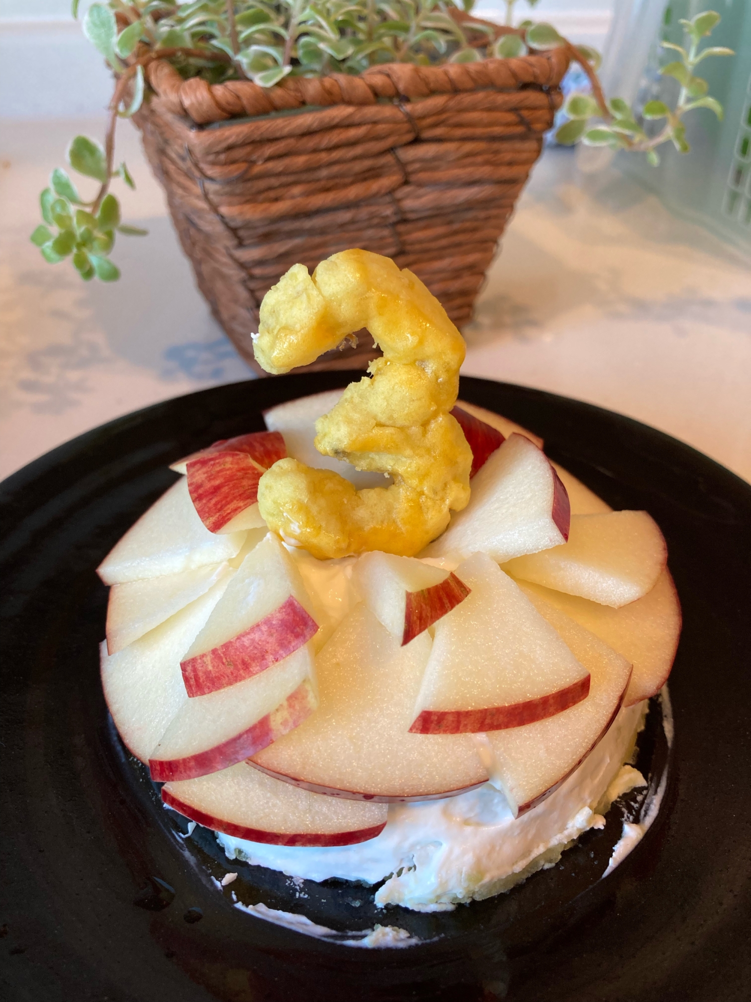 さつまいもとりんごのお誕生日ケーキ 犬用 レシピ 作り方 By コロン S Kitchen 楽天レシピ