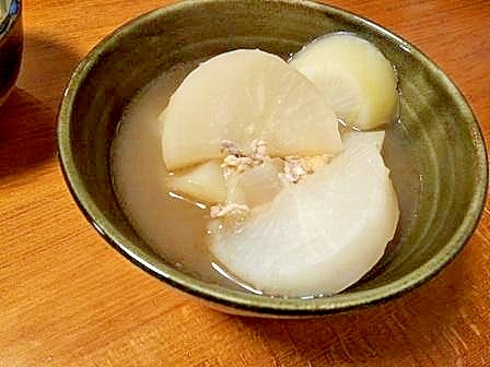 意外と（！？）【赤ワインに合う】大根とあげの　煮物