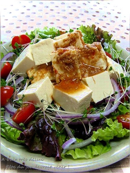 ごま胡麻パワーの豆腐サラダ