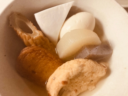 めんつゆでおでん