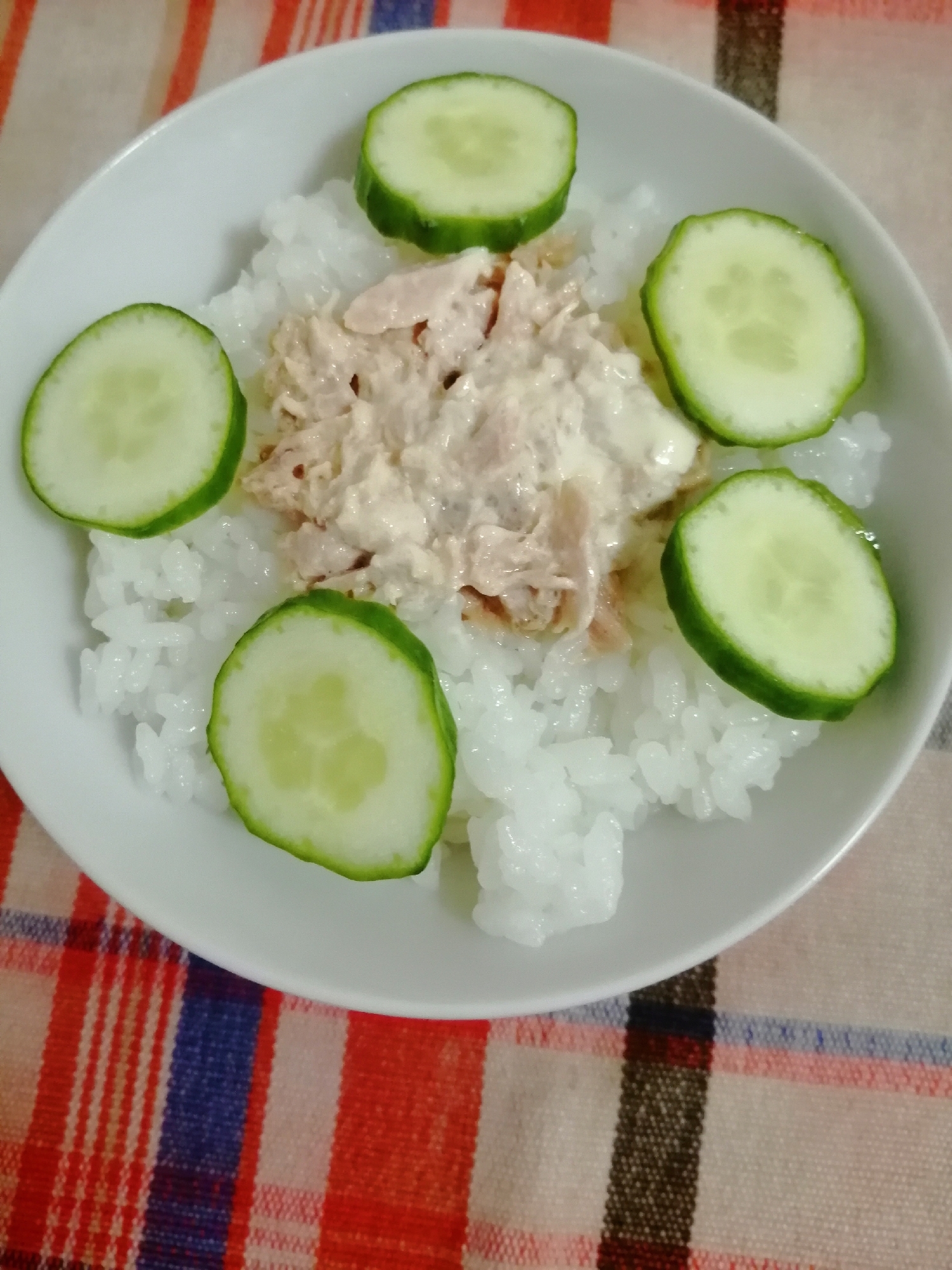 きゅうりとツナマヨご飯