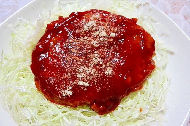 トマトソースのハンバーグ