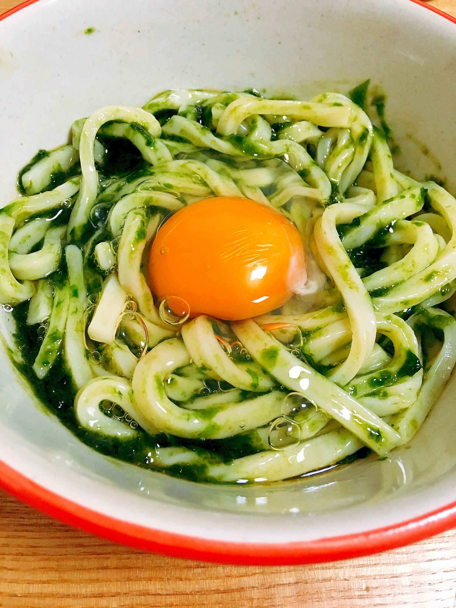 冷凍うどんで☆生のりぶっかけうどん