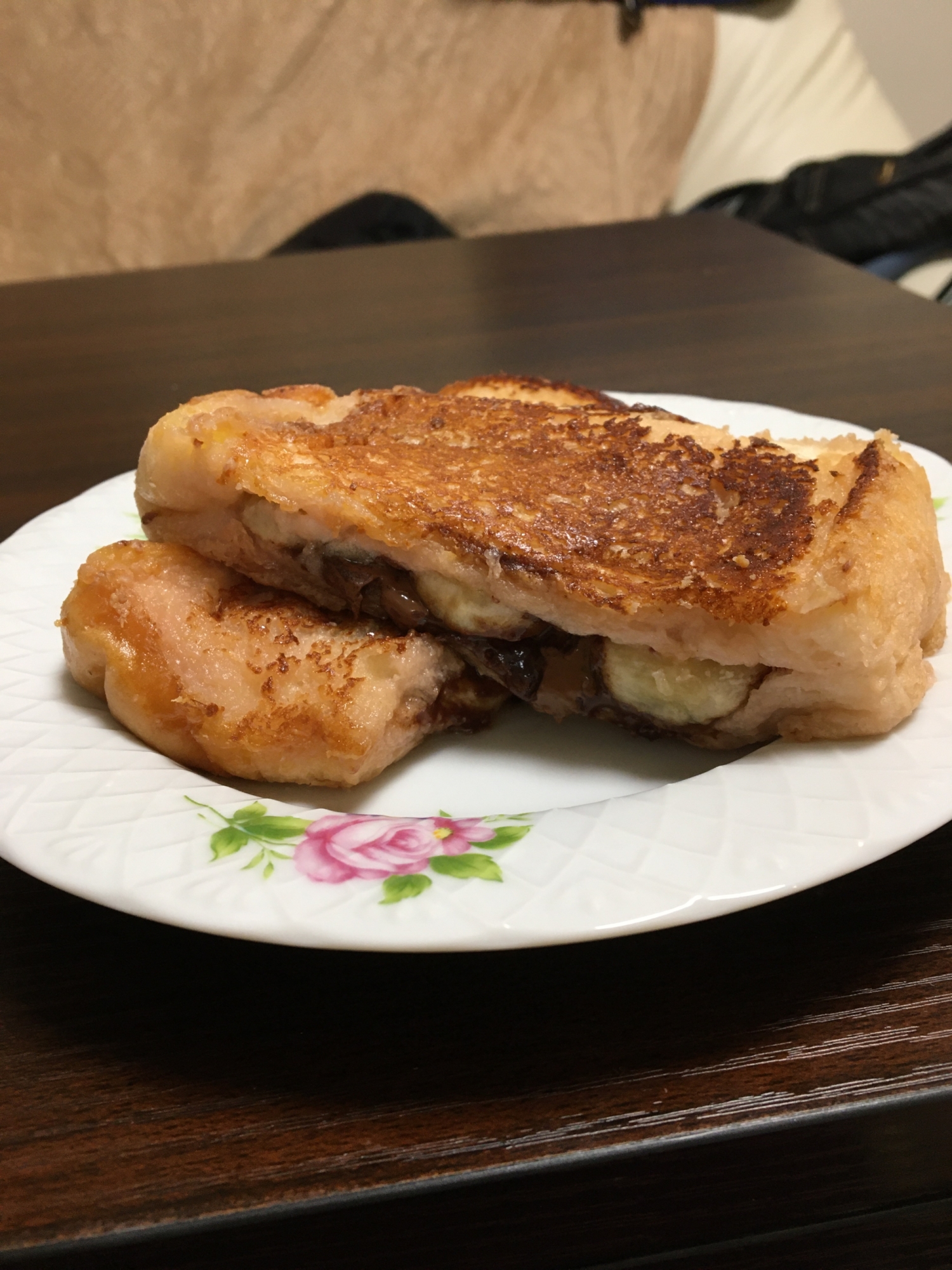 いちごのアイスで☆チョコバナナフレンチトースト♪