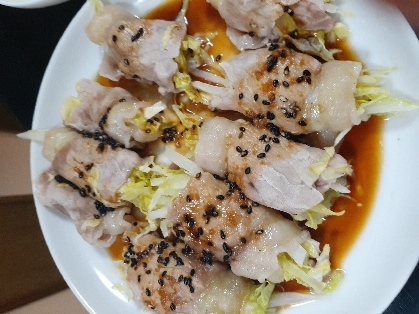 ポン酢でさっぱり 豚肉のキャベツ巻きレンジ蒸し レシピ 作り方 By Ma Ma Yu Mi 楽天レシピ