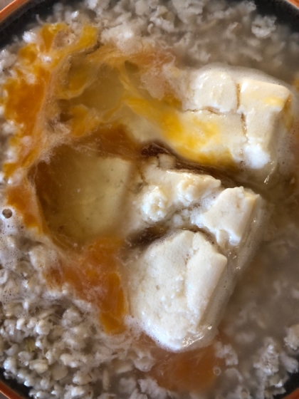 豆腐と卵のオートミール粥