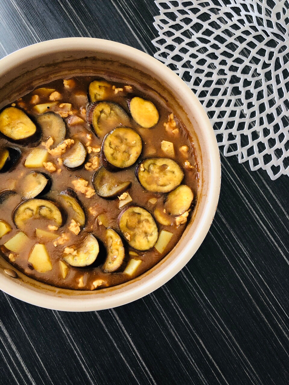 【毎日でも◎10分ランチカレー】ひき肉と茄子