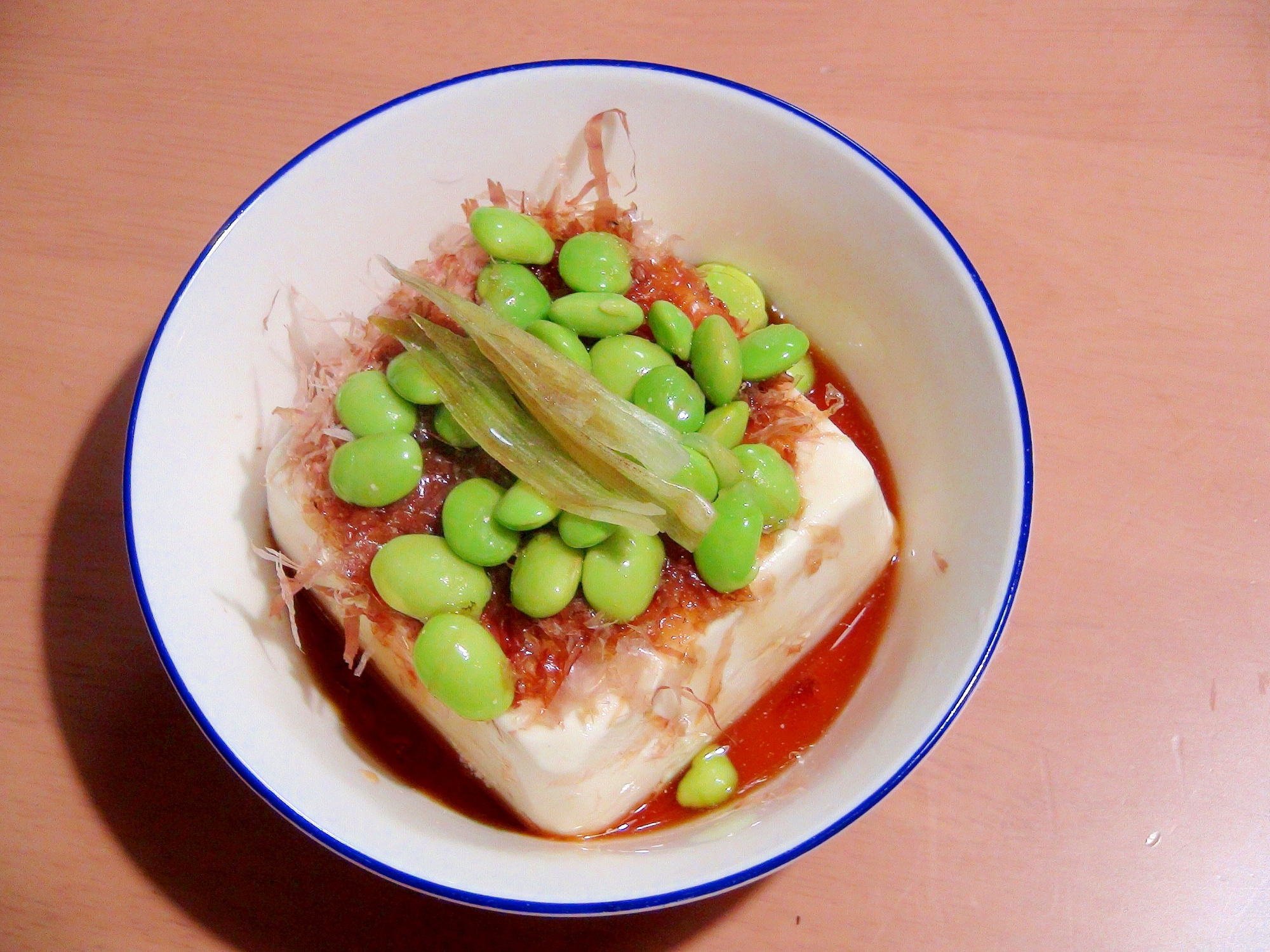 夏にぴったり♪枝豆とミョウガの、冷奴♪