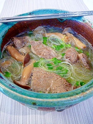 韓国風☆牛カルビ春雨スープ