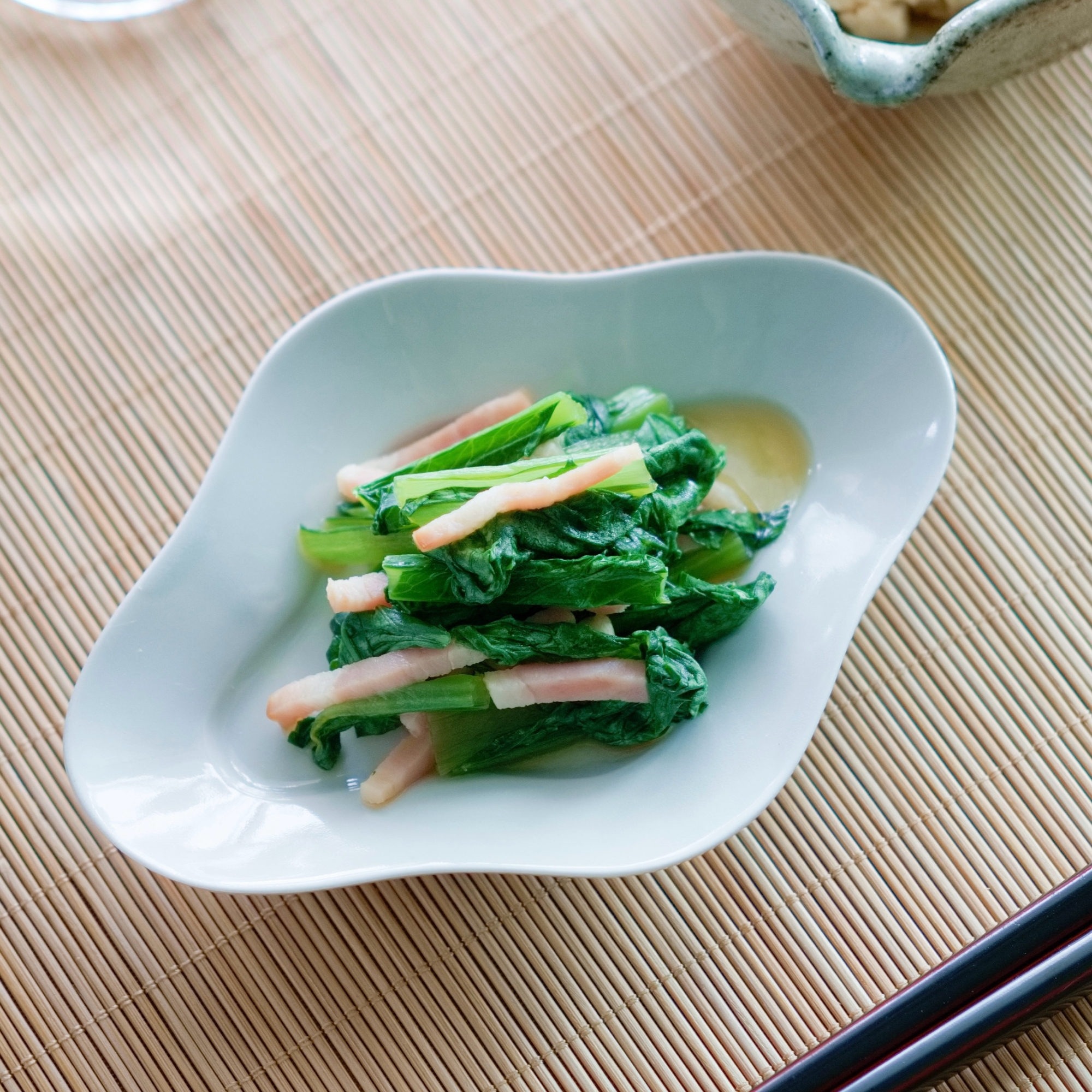 小松菜とベーコンのおひたし【和食・副菜】