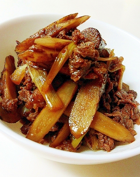 牛肉とごぼうの甘辛炒め