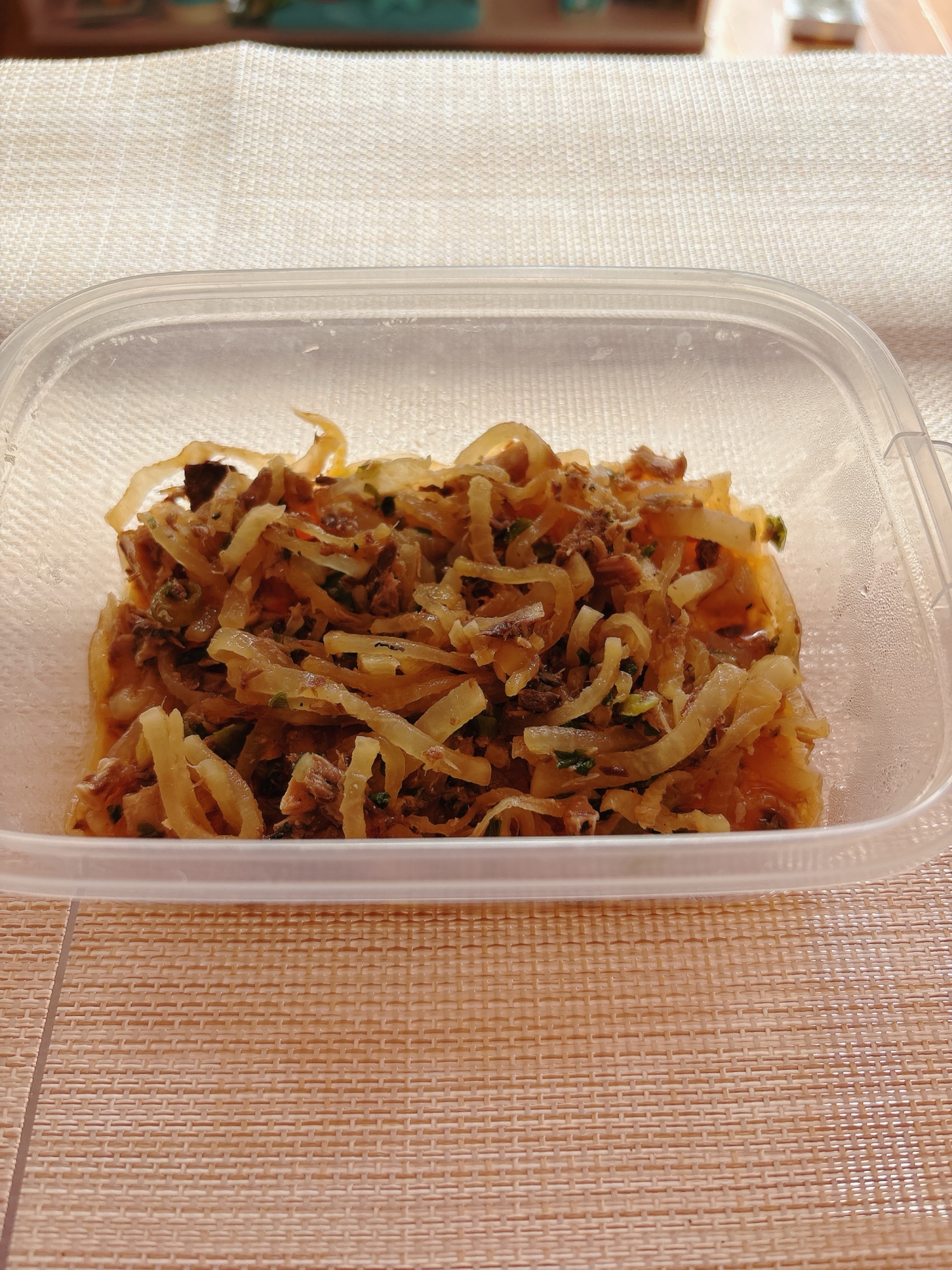 鯖の水煮の大根炒り