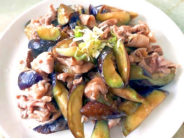 茄子たっぷりで!ナスと豚こまの生姜&甘酢仕立て♪