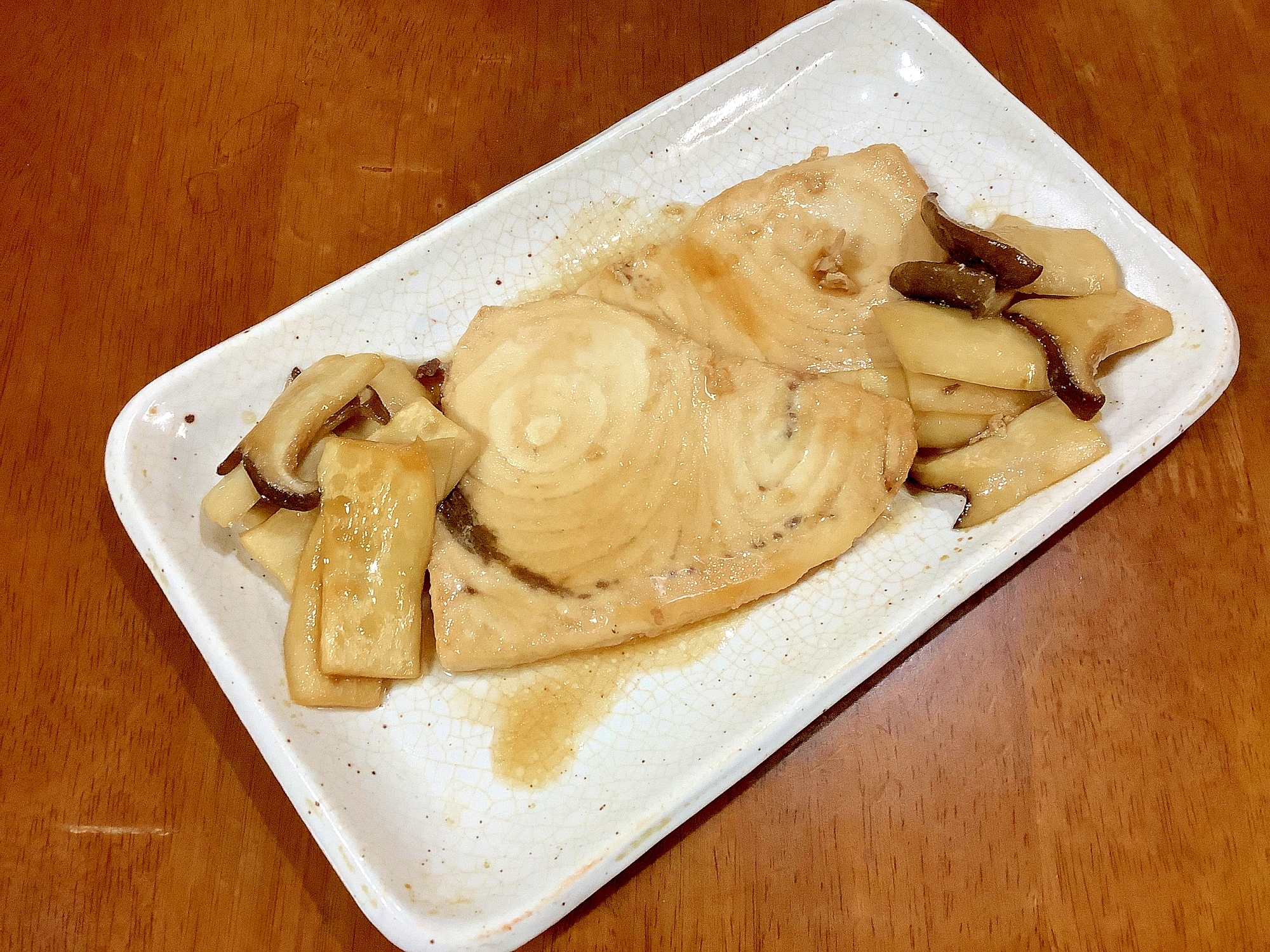 カジキマグロとエリンギの煮付け