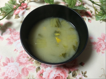 白菜の柚子風味の味噌汁