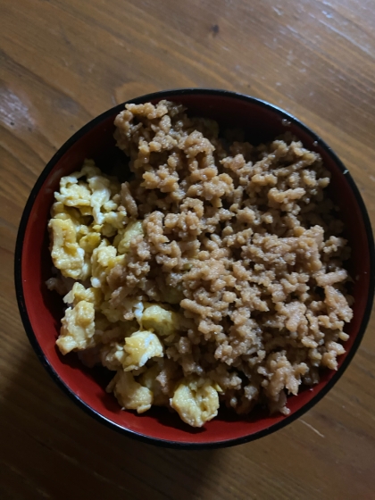 甘辛肉そぼろで★三食丼