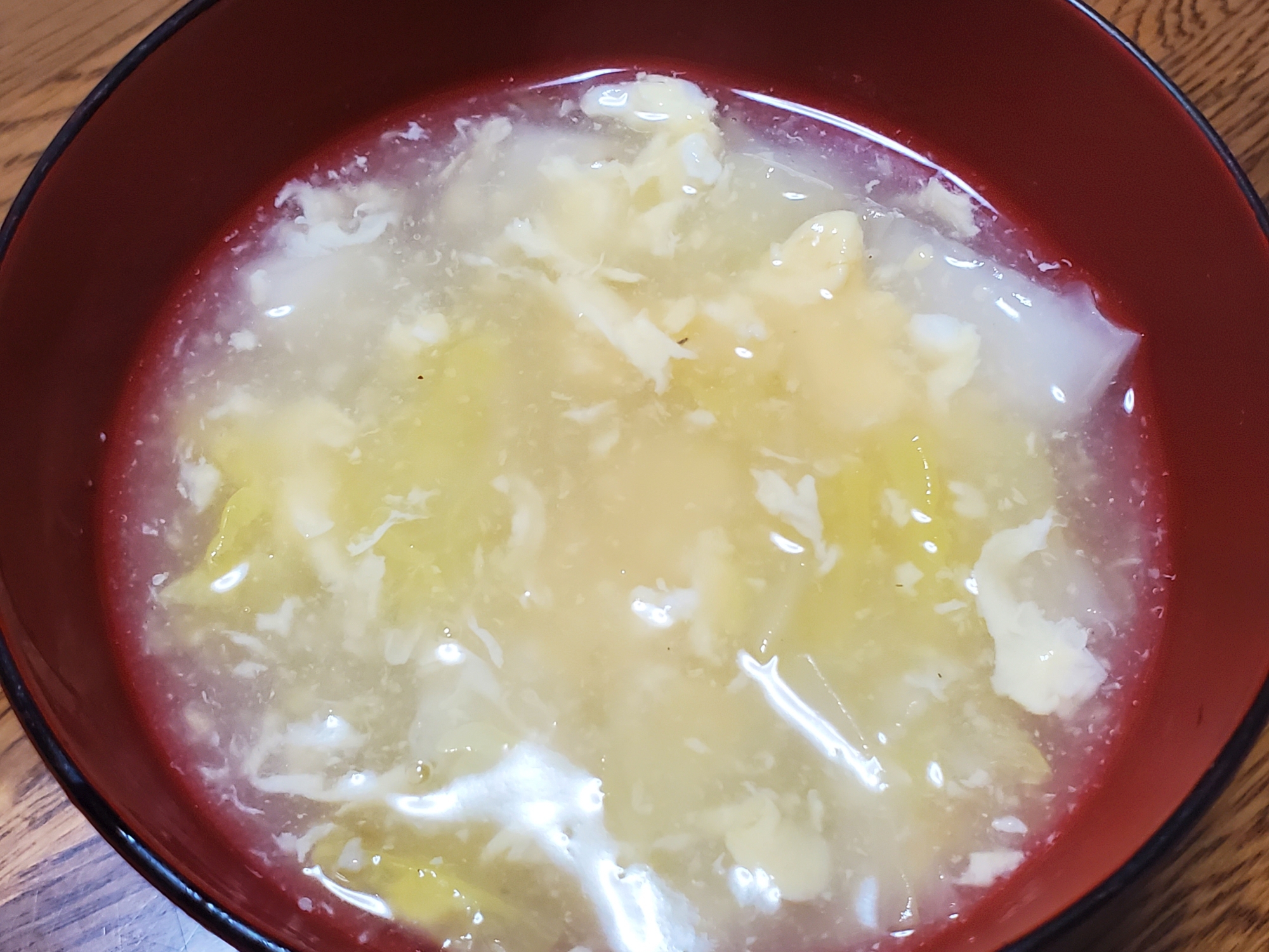 白菜入り卵スープ
