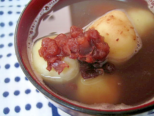 ゆであずき缶で ヘルシーな 豆腐白玉ぜんざい レシピ 作り方 By ミルク白うさぎ 楽天レシピ