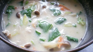 豆乳でヘルシー簡単なクリーム風スープ