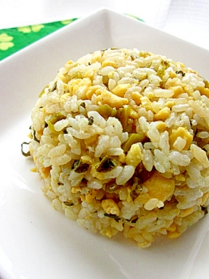 レンジだけで超簡単☆高菜チャーハン