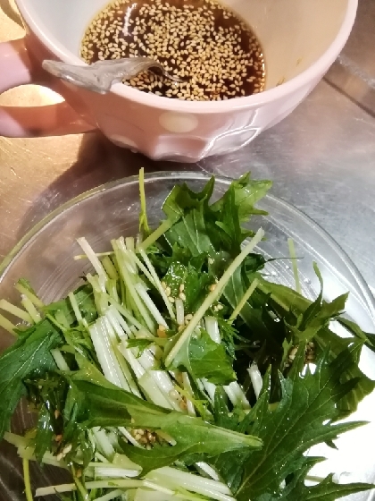 水菜の中華風サラダ