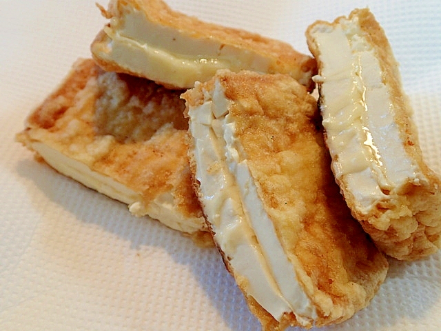 モッツァレラチーズを挟んだ厚揚げの天ぷら