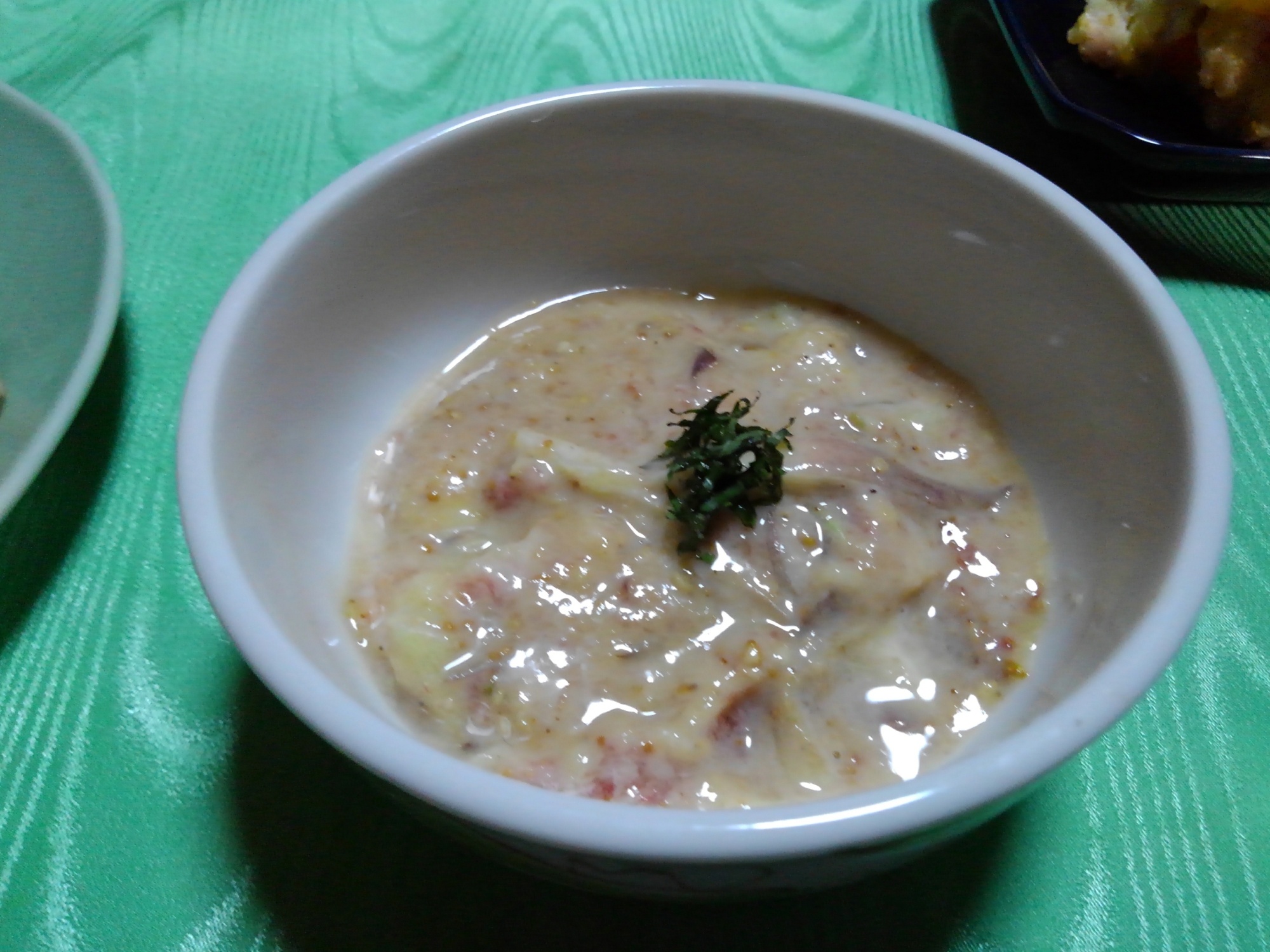 無花果と茗荷のごま酢味噌和え♪