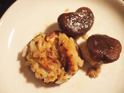 椎茸の肉詰め焼き煮