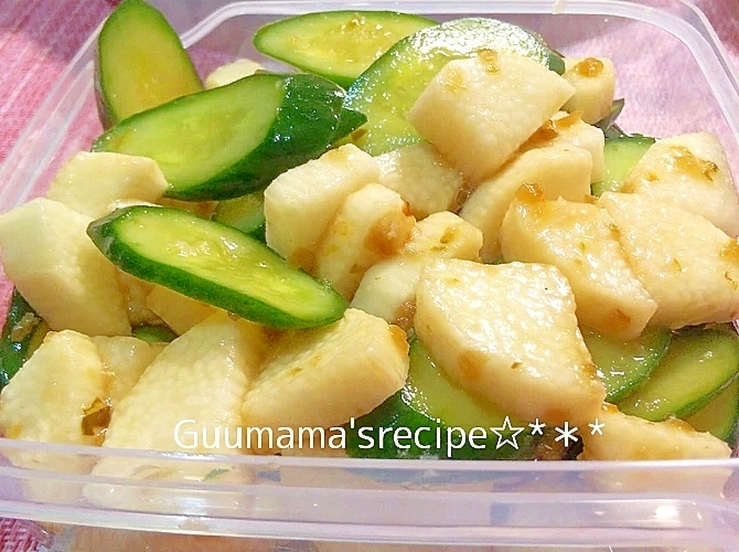 めんつゆ＆白だしで簡単♡長芋ときゅうりの浅漬け