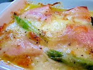 ホクホク アスパラとじゃがいもの簡単ミニグラタン レシピ 作り方 By ミルク白うさぎ 楽天レシピ ホクホク アスパラとじゃがいもの簡単ミニグラタン レシピ 作り方 By ミルク白うさぎ 楽天レシピ