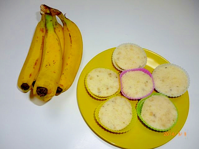 離乳食☆レンジで簡単　バナナの蒸しパン
