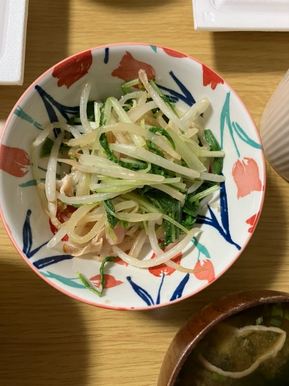 もやしと水菜の中華サラダ