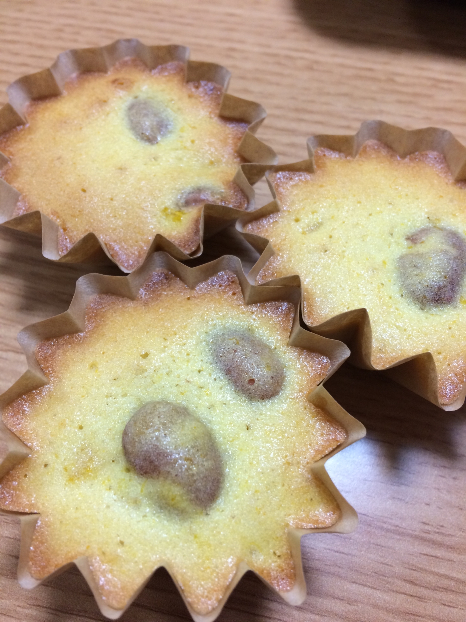 煮豆とカボチャのカップケーキ