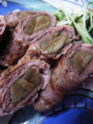 お弁当にもよい　牛肉のごぼう巻き