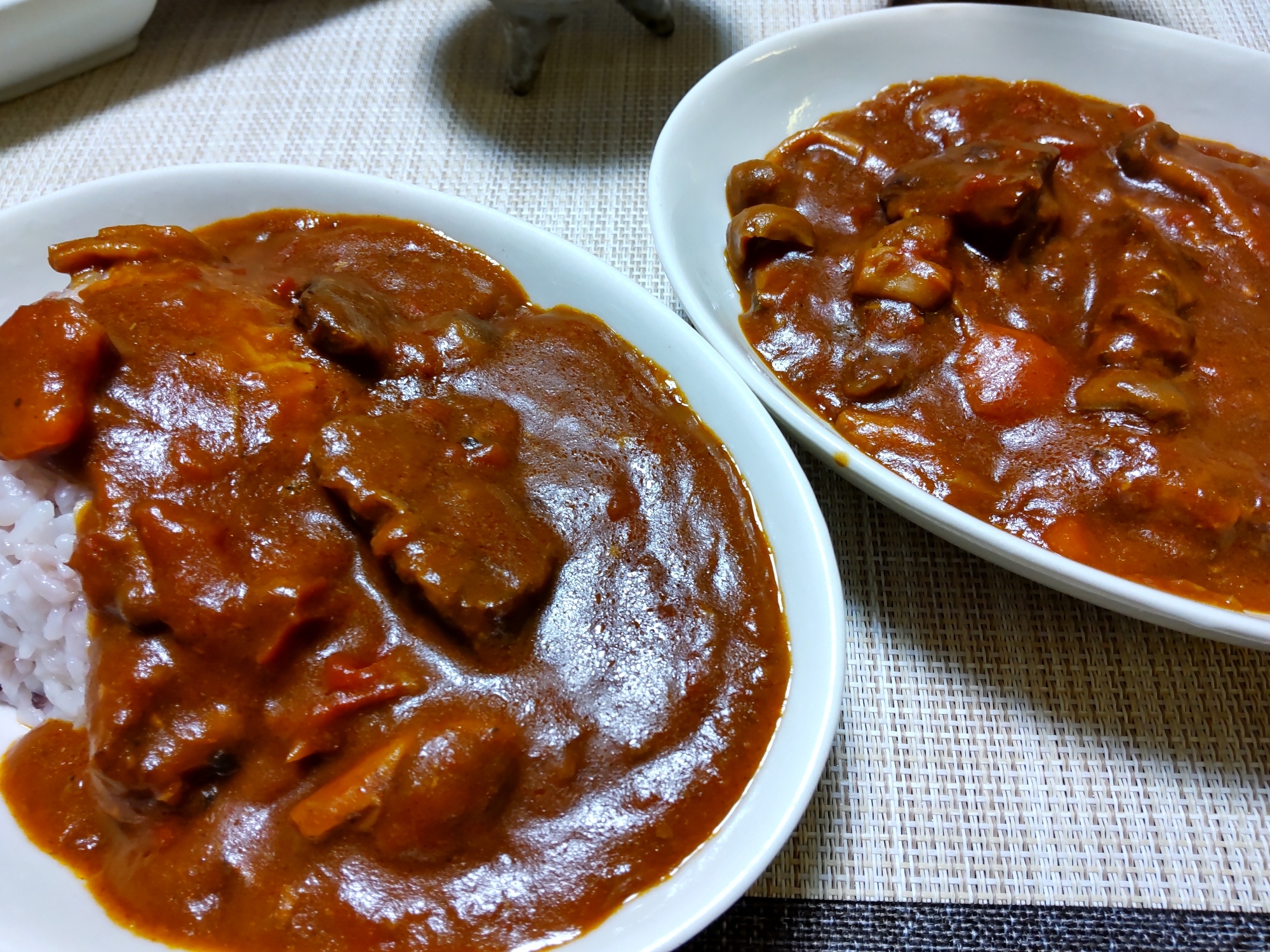 牛肉トロトロ圧力鍋で〜ビーフときのこのカレー