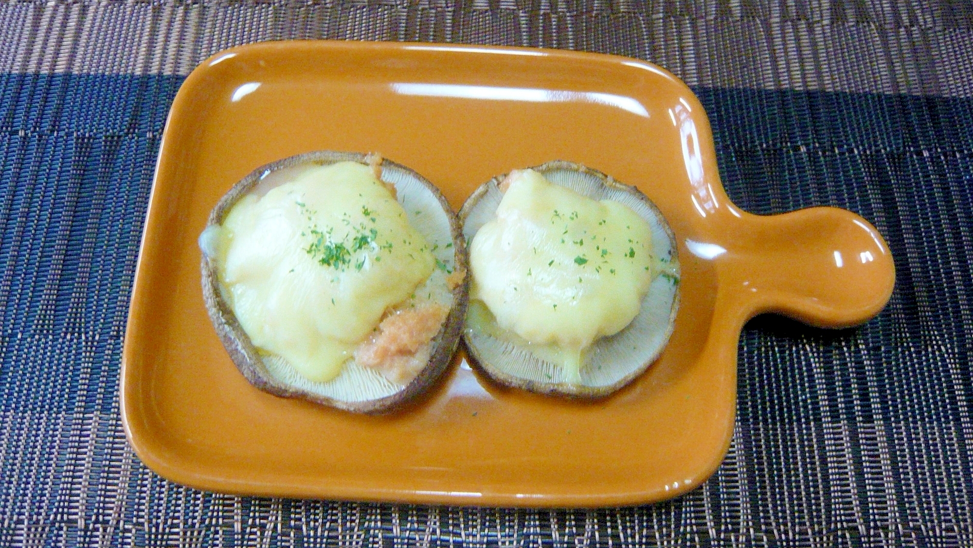 ♥　明太子＆チーズのせ焼き椎茸　♥