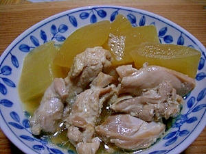 塩麹鶏と冬瓜の煮物（圧力鍋使用）