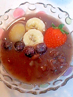 冷やして フルーツぜんざい