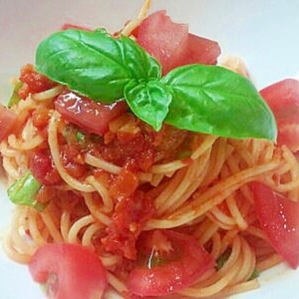 トマトソースで簡単 冷製パスタ レシピ 作り方 By 不二子ちゃん2号 楽天レシピ トマトソースで簡単 冷製パスタ レシピ 作り方 By 不二子ちゃん2号 楽天レシピ