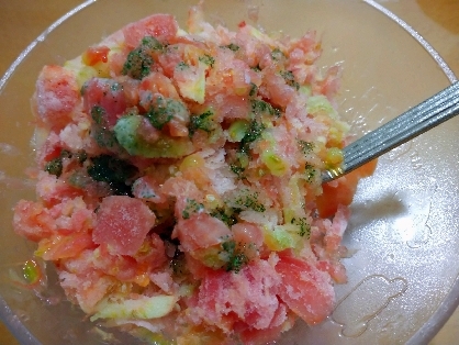 冷凍トマトのフローズンスープ