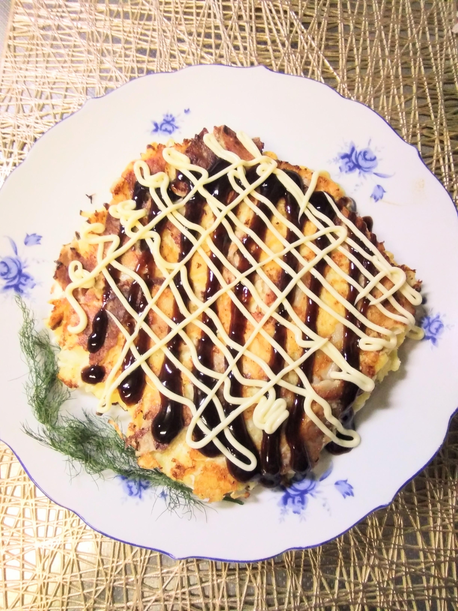 国産チーズ☆カッテージチーズのお好み焼き