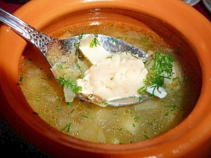 にんにくと白身魚のさっぱりスープ
