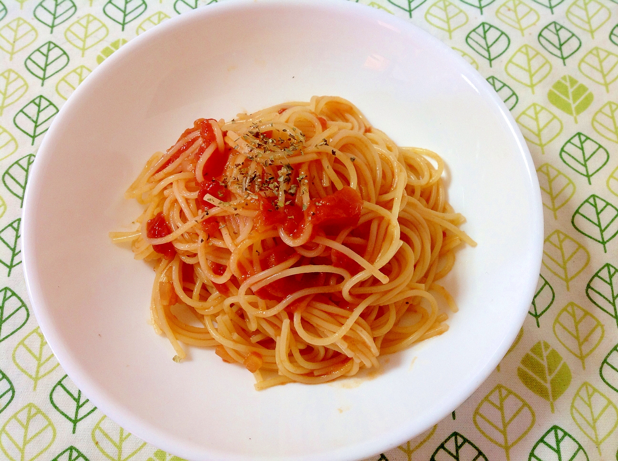 サラダスパゲティの簡単トマトパスタ(o^^o)