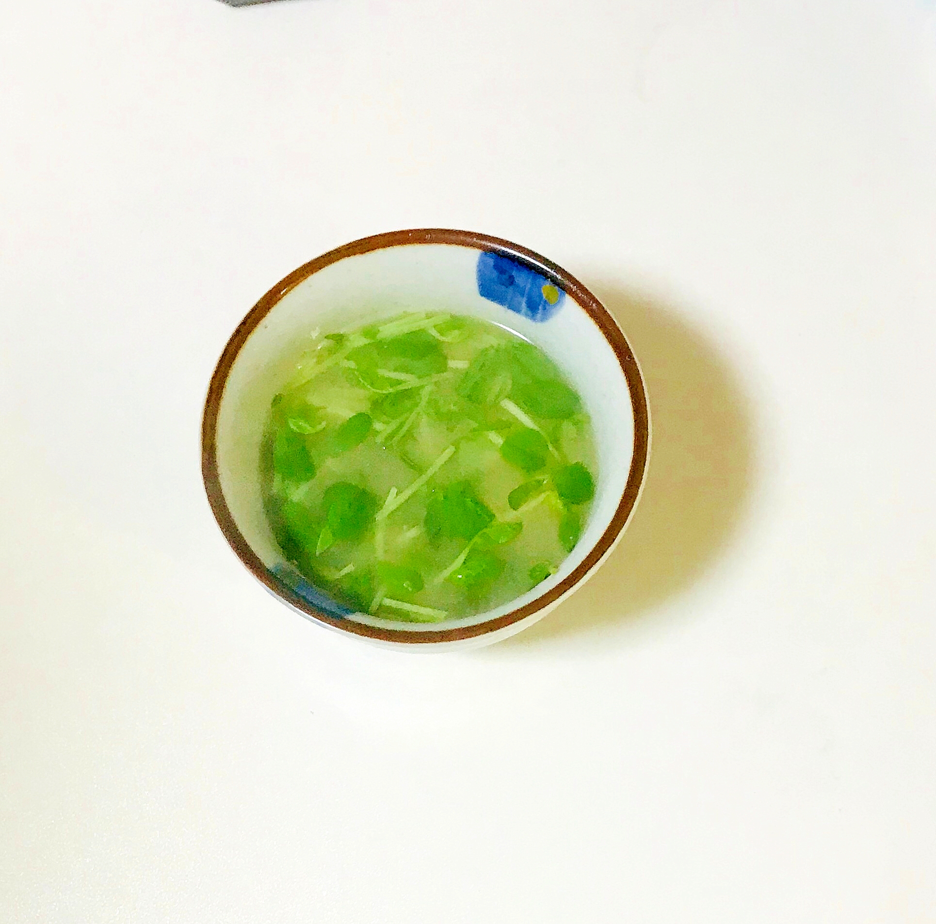 生姜風味の豆苗の味噌汁