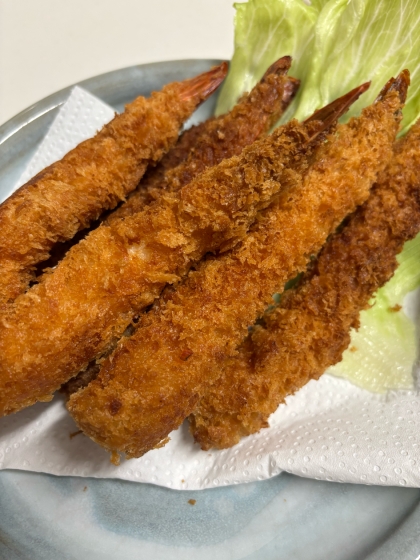 少ない油で⁈サクサク揚げ焼きエビフライ